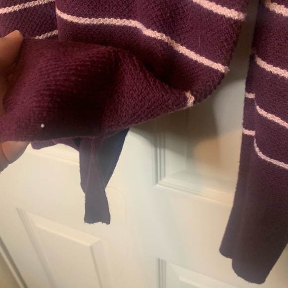 Women’s GAP LS Burgundy & Pink Waffle Neck Lightweight Sweater | L - Picture 5 of 8